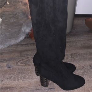 Black Thigh High Boots